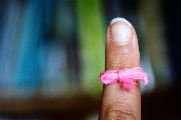 String around the finger