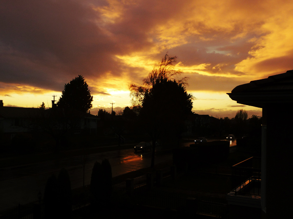 Fire in the sky - Orange and yellow sunset