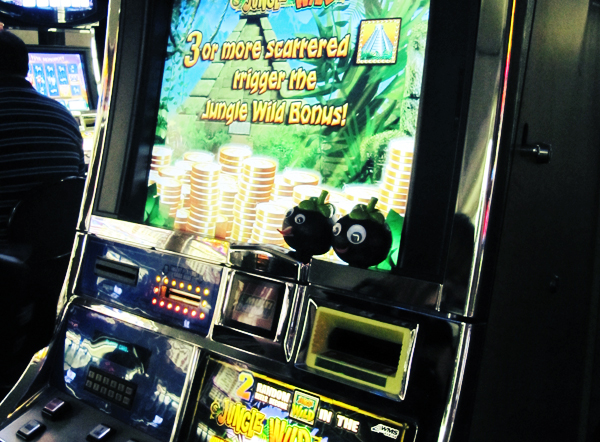 Bob and Bhupinder at the slot machines