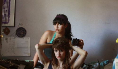 Roxy and Chanel in a photo mimicking most American Apparel ads